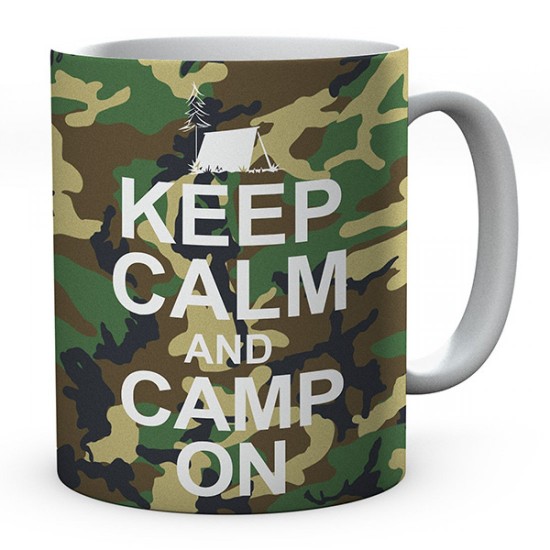 Keep Calm And Camp On Ceramic Mug