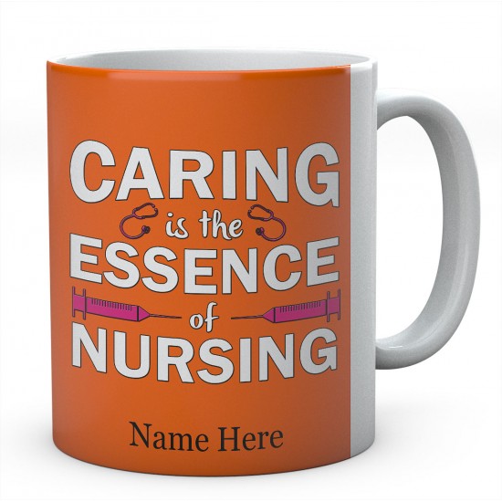 Personalised Caring Is The Essence Of Nursing Mug