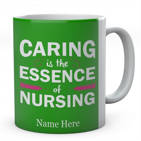 Personalised Caring Is The Essence Of Nursing Mug