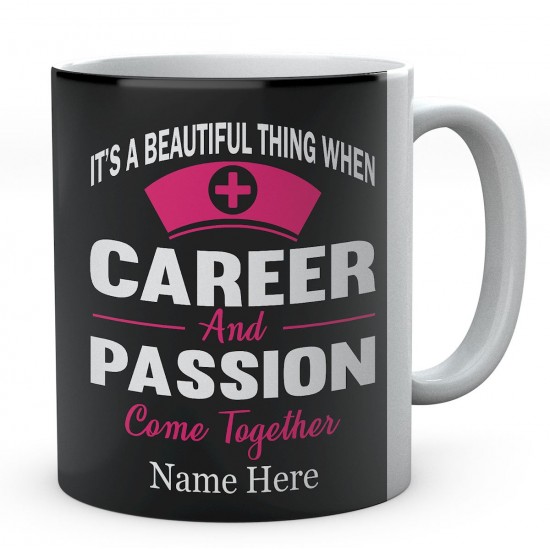 Personalised It's A Beautiful Thing When Career And Passion Come Together Mug