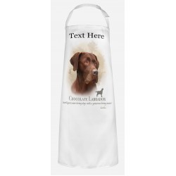 Personalised Chocolate Labrador Dog Apron