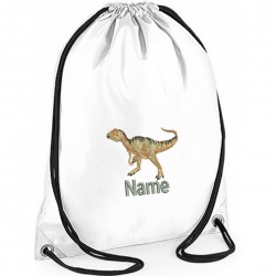  Embroidered Dinosaur Gym Bag 