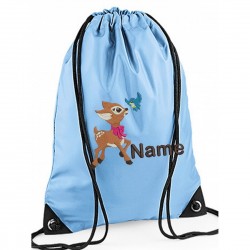 Embroidered Personalised Baby Deer Gym Bag