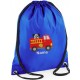 Personalised Fire Engine Gym Bag, Embroidered Kids Drawstring Bag, Children's School PE Bag, Swim Bag | Premium Bag Customise with any Name