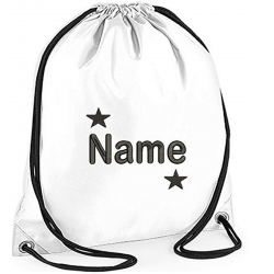 Personalised Embroidred STAR Drawstring Gym Bag