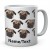 Pug faces Mug Customised With Name Ceramic Mug