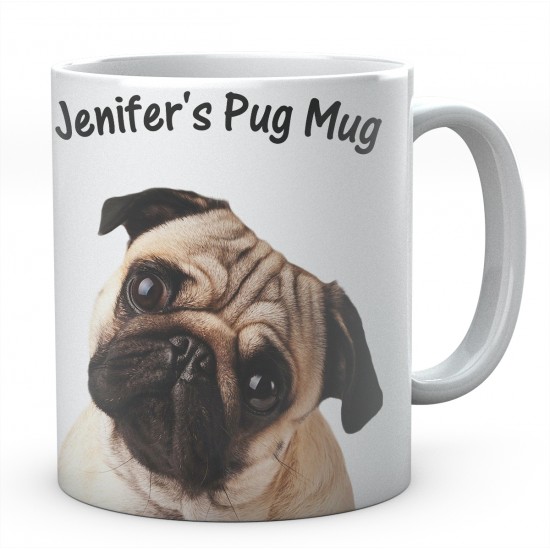 Personalised pug clearance mug