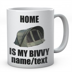 HOME IS My Bivvy Personalised Ceramic Mug