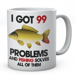 I Got 99 Problems And Fishing Solves All Of Them Common Carp Ceramic Mug