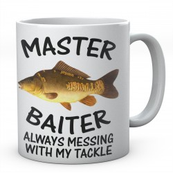 Master Baiter Always Messing With My Tackle Mirror Carp Ceramic Mug