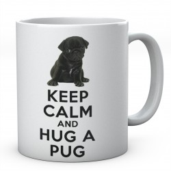 Keep Calm And Hug A Pug Mug