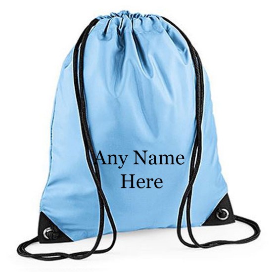  Personalised Printed Any Name Drawstring Gym Bag 