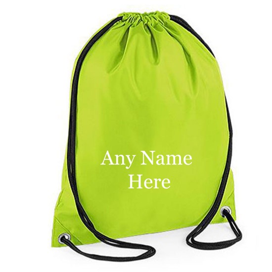  Personalised Printed Any Name Drawstring Gym Bag 