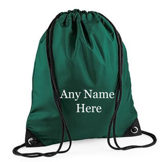  Printed  Any Name  Drawstring Gym Bag