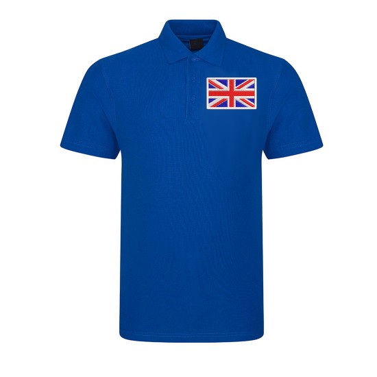 Embroidered Union Jack onto Unisex Polo Shirt