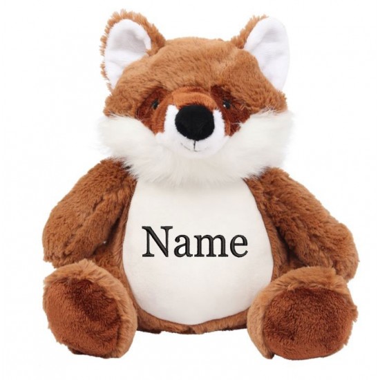 Mumbles Fox Soft Toy-Embroidered With Personalised Name 