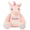 Mumbles Personalised Embroidered Unicorn Pink Teddy Bear