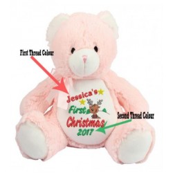 My 1st Christmas Personalised Teddy Bear(ReinDeer Image)