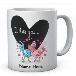 I Love You Chicken Personalised Ceramic Mug