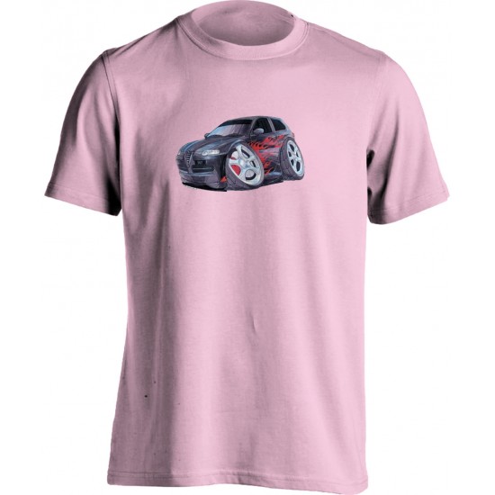 Koolart 147-2787 Tuning Black Alfa Romeo Child's T Shirt