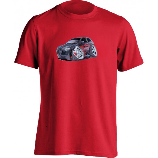 Koolart 147-2787 Tuning Black Alfa Romeo Child's T Shirt