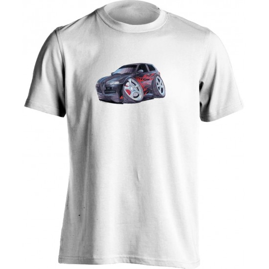 Koolart 147-2787 Tuning Black Alfa Romeo Child's T Shirt