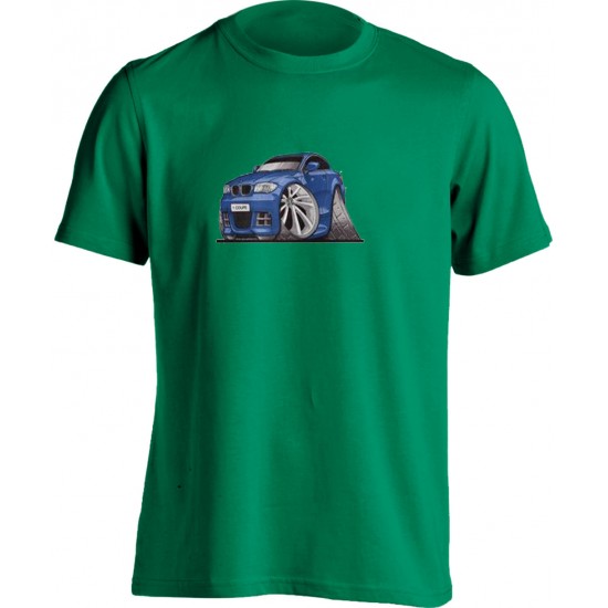 Koolart BMW 1 Coupe Blue-3152-Child's Motor Vehicle Kartoon T Shirt 