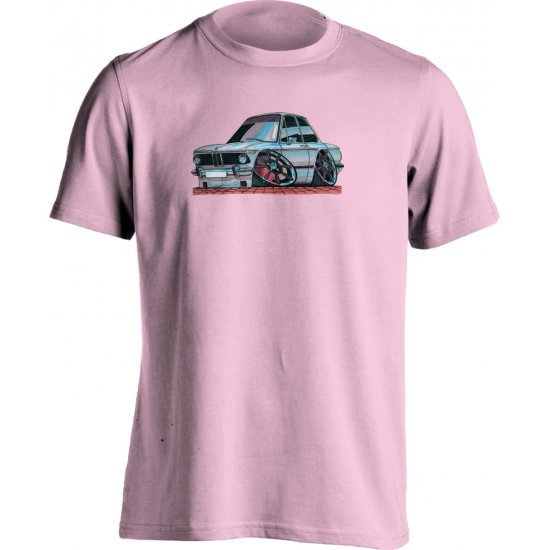 Koolart BMW 2002 COUPE White-0078-Child's Motor Vehicle T Shirt 