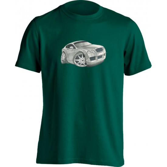 Koolart Bentley Continental Silver-1735-Unisex T Shirt