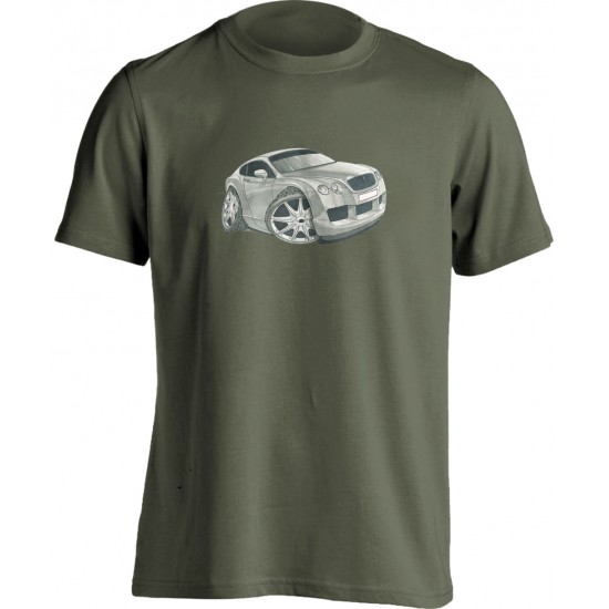 Koolart Bentley Continental Silver-1735-Unisex T Shirt