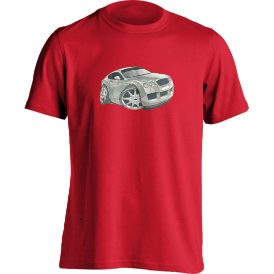 Koolart Bentley Continental Silver-1735-Unisex T Shirt