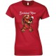  Funny Cute Dachshund Wearing Red Glasses Dog Mum-Ladies T Shirt 