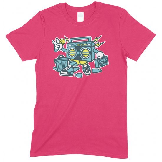 Boombox Cartoon Funny Children's T Shirt Boy-Girl 