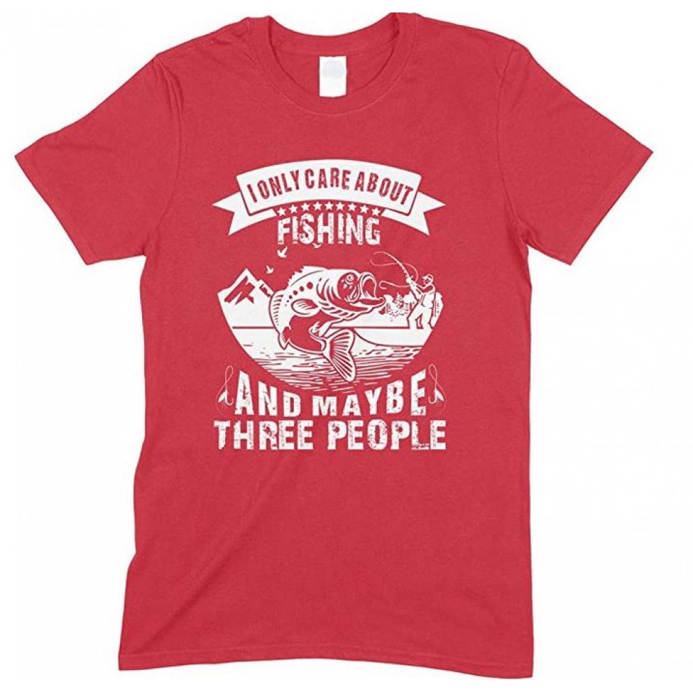 I Only Care About Fishing And Maybe Three People -Kids T Shirt Boy-Girl