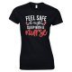 Feel Safe At Night Sleep With A Nurse - Funny Ladies Style T Shirt.