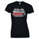  Installing Muscles Please Wait -Ladies Gym T Shirt 