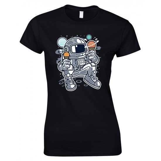 Astronaut Ice Cream, Ladies Space T Shirt 