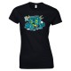 Boombox Cartoon Funny Ladies Style  T Shirt 