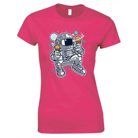 Astronaut Ice Cream, Ladies Space T Shirt 