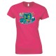 Boombox Cartoon Funny Ladies Style  T Shirt 