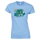 Boombox Cartoon Funny Ladies Style  T Shirt 