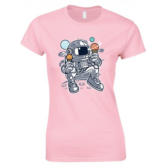 Astronaut Ice Cream, Ladies Space T Shirt 