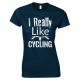 I Really Like Cycling-Ladies Bicycle T Shirt