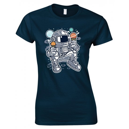 Astronaut Ice Cream, Ladies Space T Shirt 