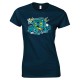 Boombox Cartoon Funny Ladies Style  T Shirt 