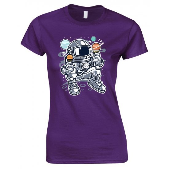 Astronaut Ice Cream, Ladies Space T Shirt 