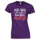 Feel Safe At Night Sleep With A Nurse - Funny Ladies Style T Shirt.