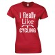 I Really Like Cycling-Ladies Bicycle T Shirt