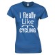 I Really Like Cycling-Ladies Bicycle T Shirt