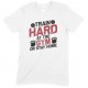 Train Hard at The Gym Or Stay Home- Unisex Gym  T Shirt 